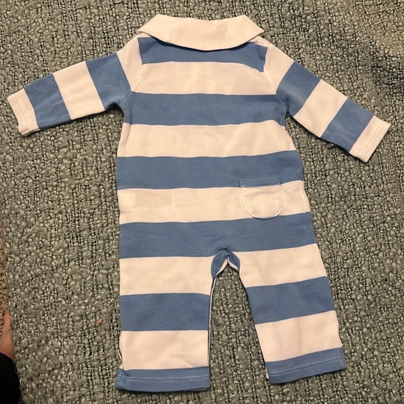 Adorable one piece, shaw collar outfit, by Janie and Jack. - Picture 2 of 5